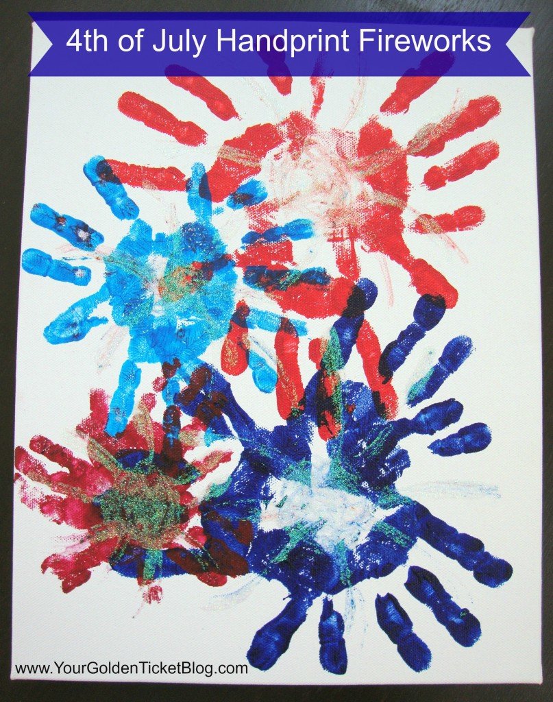 4th of july handprint fireworks